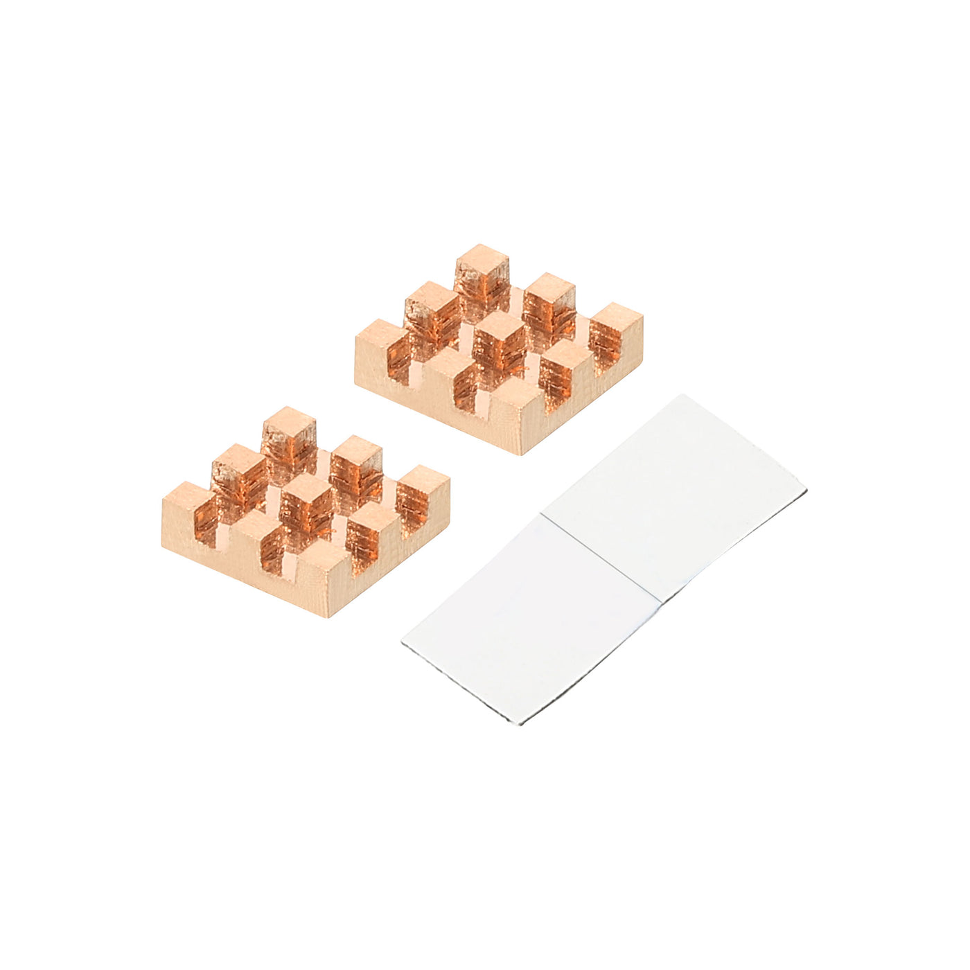 Harfington Copper Heatsink 10x10x3mm with Self Adhesive for IC Chipset Cooler 2pcs