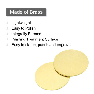 Harfington Stamping Blank Brass Round DIY Tags for Craft Decoration