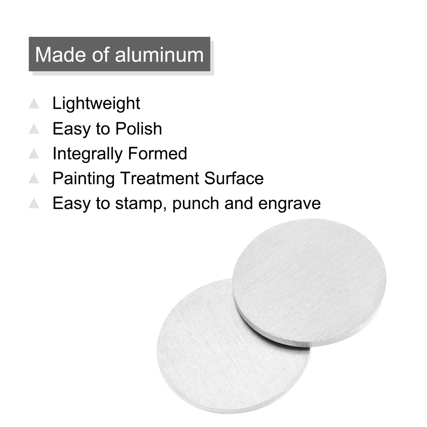 Harfington Stamping Blank Aluminium Round DIY Tag, for Craft Decoration