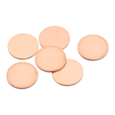 Harfington Stamping Blank Copper Round DIY Tags, 19mm/0.75" for Craft Decoration, Pack of 6