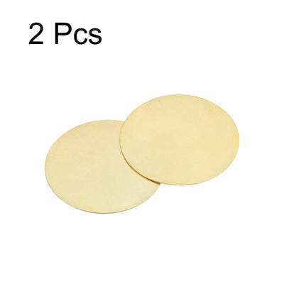 Harfington Brass Stamping Blank Round Metal DIY Tag 45mm Dia 1mm Thick for Craft, Pendant Decoration, Pack of 2
