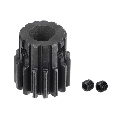 Harfington Uxcell 8x7mm Aperture 15T Mod 1 45# Steel Spur Diff Differential Motor Pinion Gear
