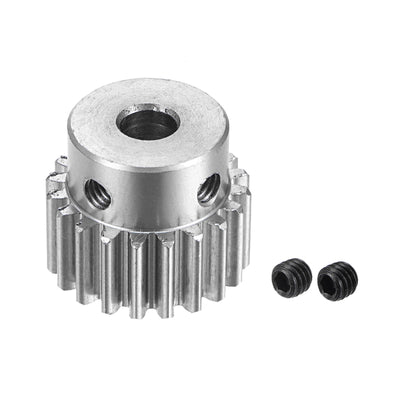 Harfington Uxcell 6mm Aperture 20T Mod 1 Stainless Steel Spur Diff Differential Motor Pinion Gear
