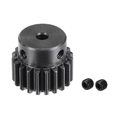 Harfington Uxcell 4mm Aperture 20T Mod 1 45# Steel Spur Diff Differential Motor Pinion Gear