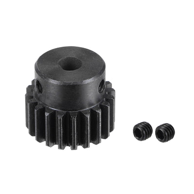 Harfington Uxcell 6x5.5mm Aperture 20T Mod 1 45# Steel Spur Diff Differential Motor Pinion Gear