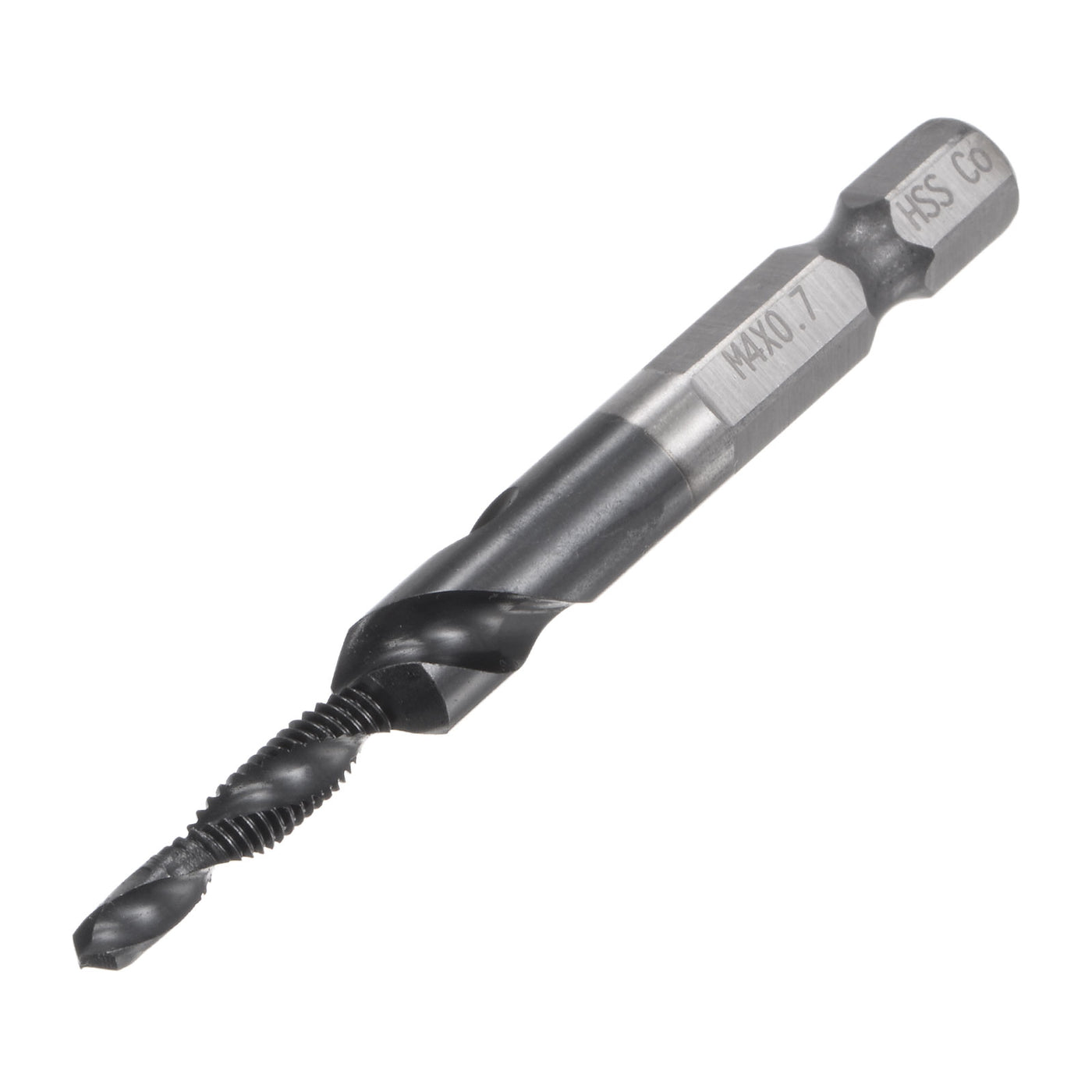Uxcell Uxcell M3x0.5 TiAlN Coated M35 Cobalt High Speed Steel Combination Drill Tap Bit