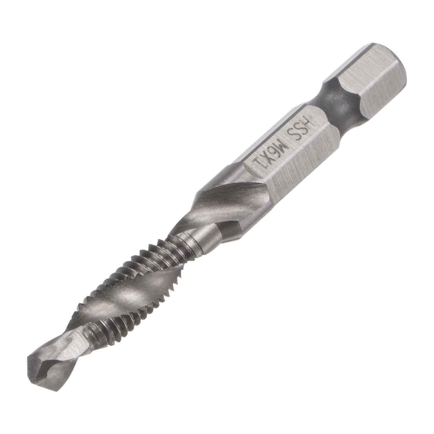 Uxcell Uxcell 1/4" Shank M10x1.5 Uncoated High Speed Steel 4341 Combination Drill Tap Bit