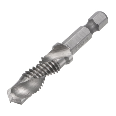 Harfington Uxcell 1/4" Shank M10x1.5 Uncoated High Speed Steel 4341 Combination Drill Tap Bit