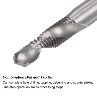 Harfington Uxcell M5x0.8 High Speed Steel 4341 Combination Drill and Tap Bit Extra Long