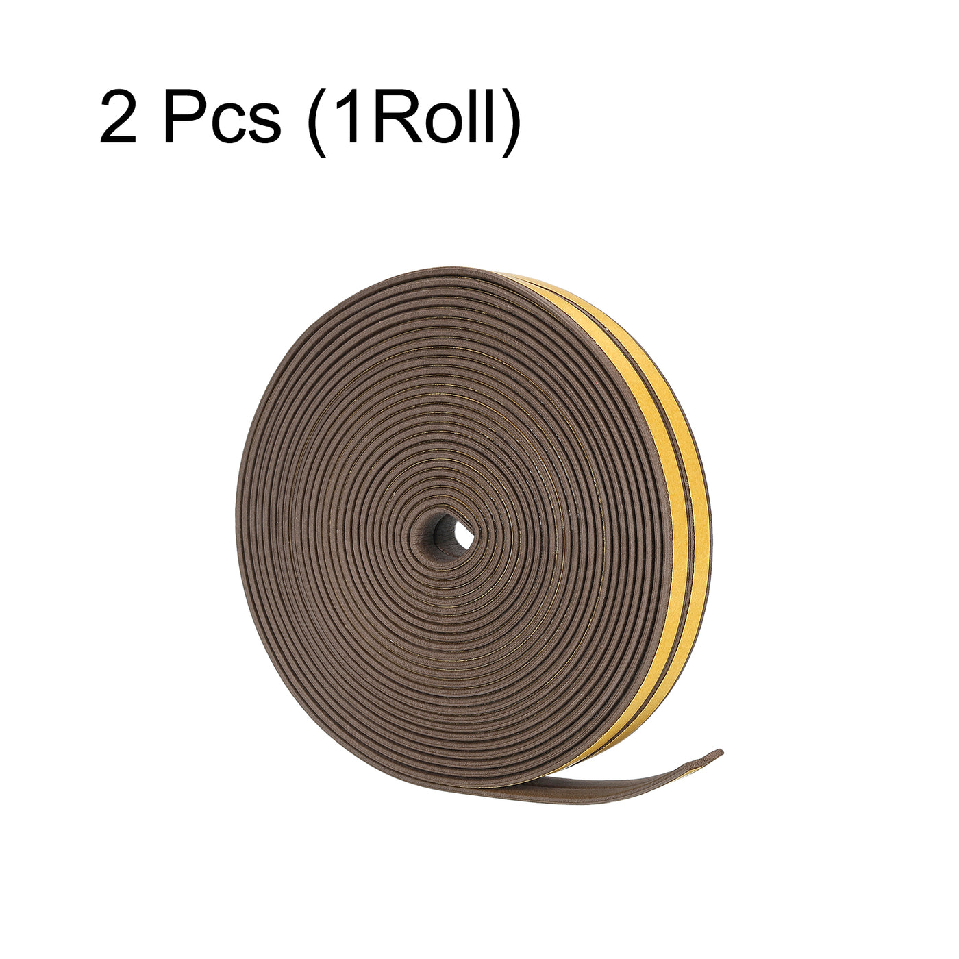 uxcell Uxcell Weather Stripping, 2pcs 6000mm x 9mm W x 2mm T Foam Seal Strip I Shaped, Brown