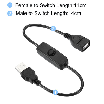 Harfington USB Male to Female Extension Cord with Switch