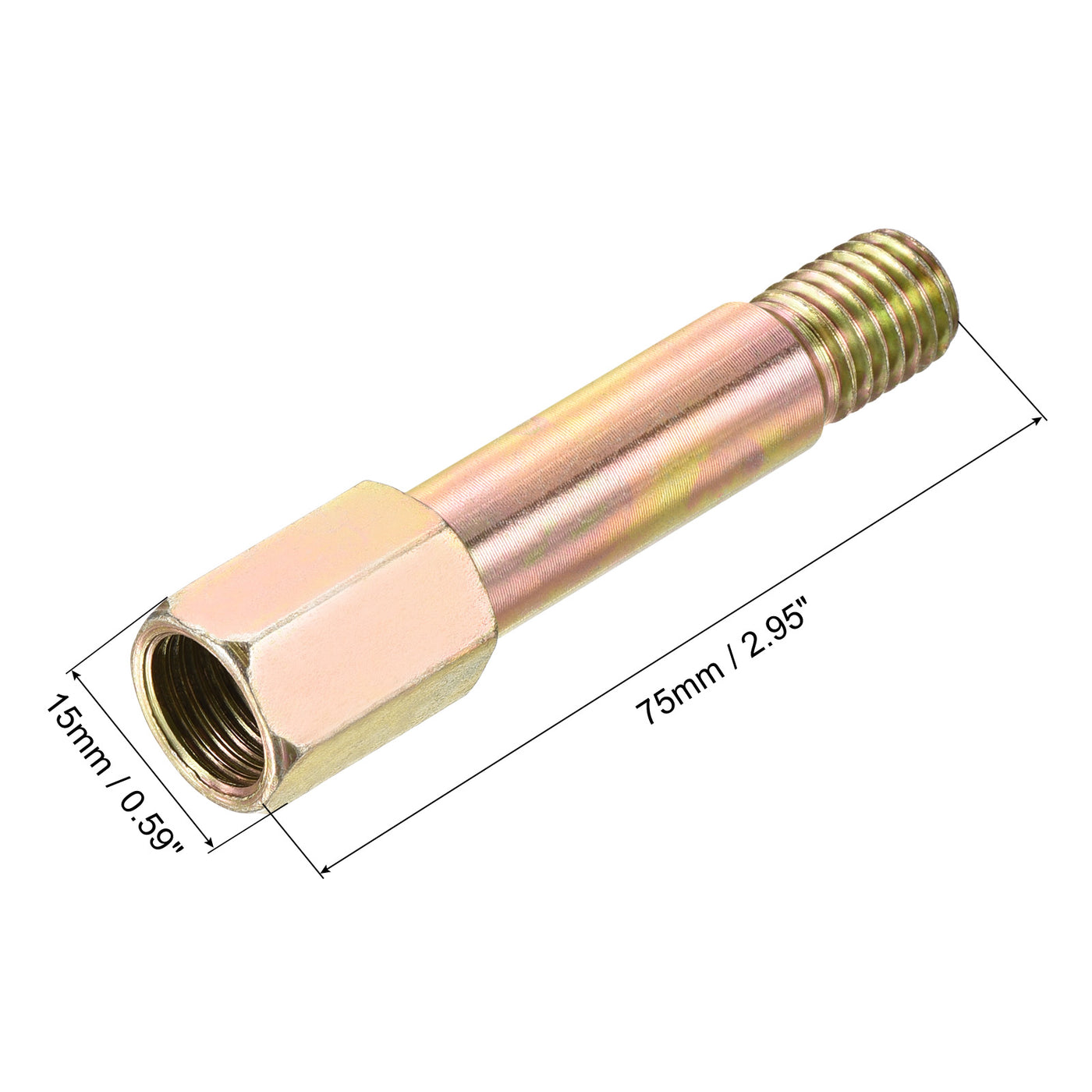 Harfington Iron Extension Hex Fitting Female to Male Thread Connector Adapter