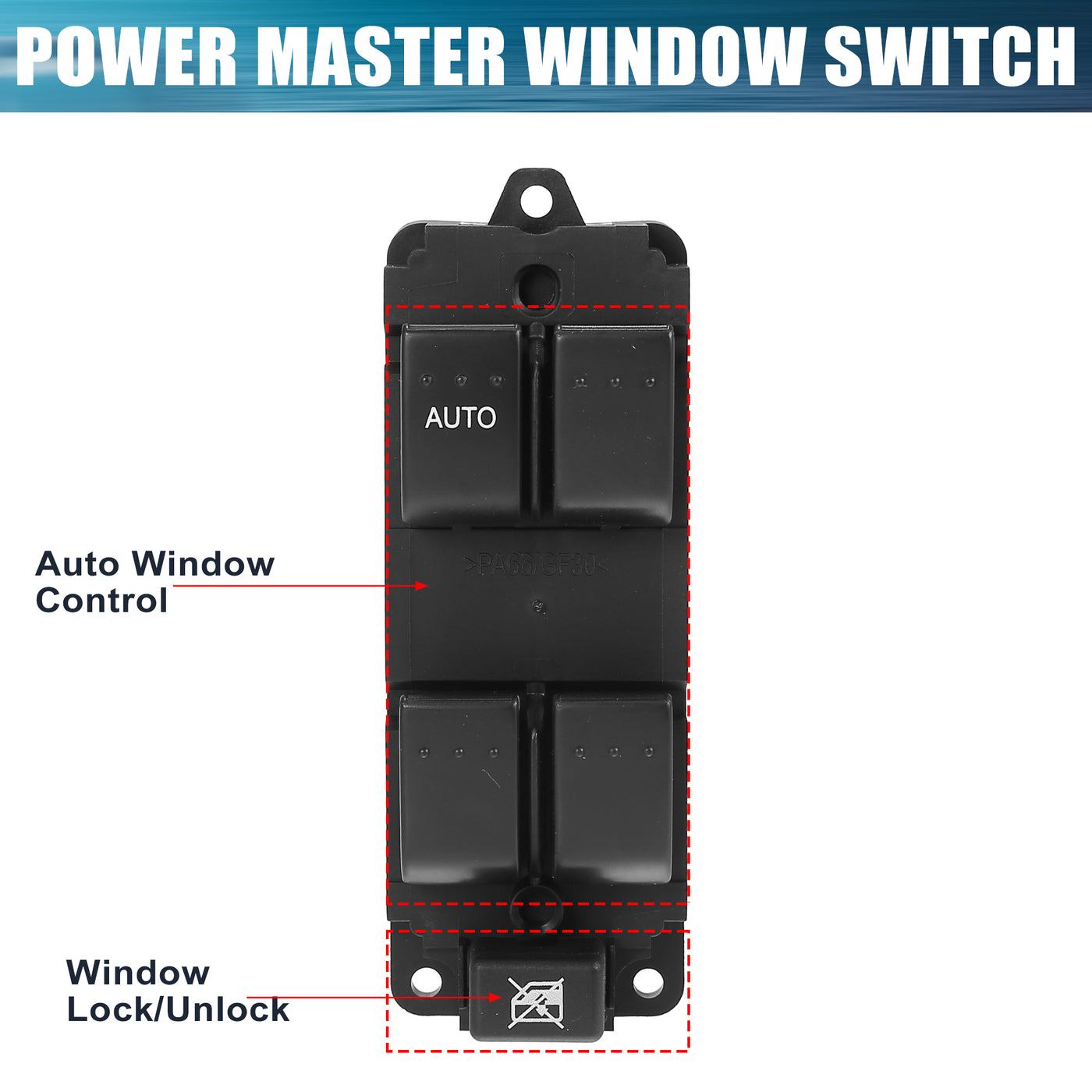 X AUTOHAUX Power Window Switch Driver Side Power Window Master Control Switch BN8F66350A Replacement for Mazda 3 2004-2009