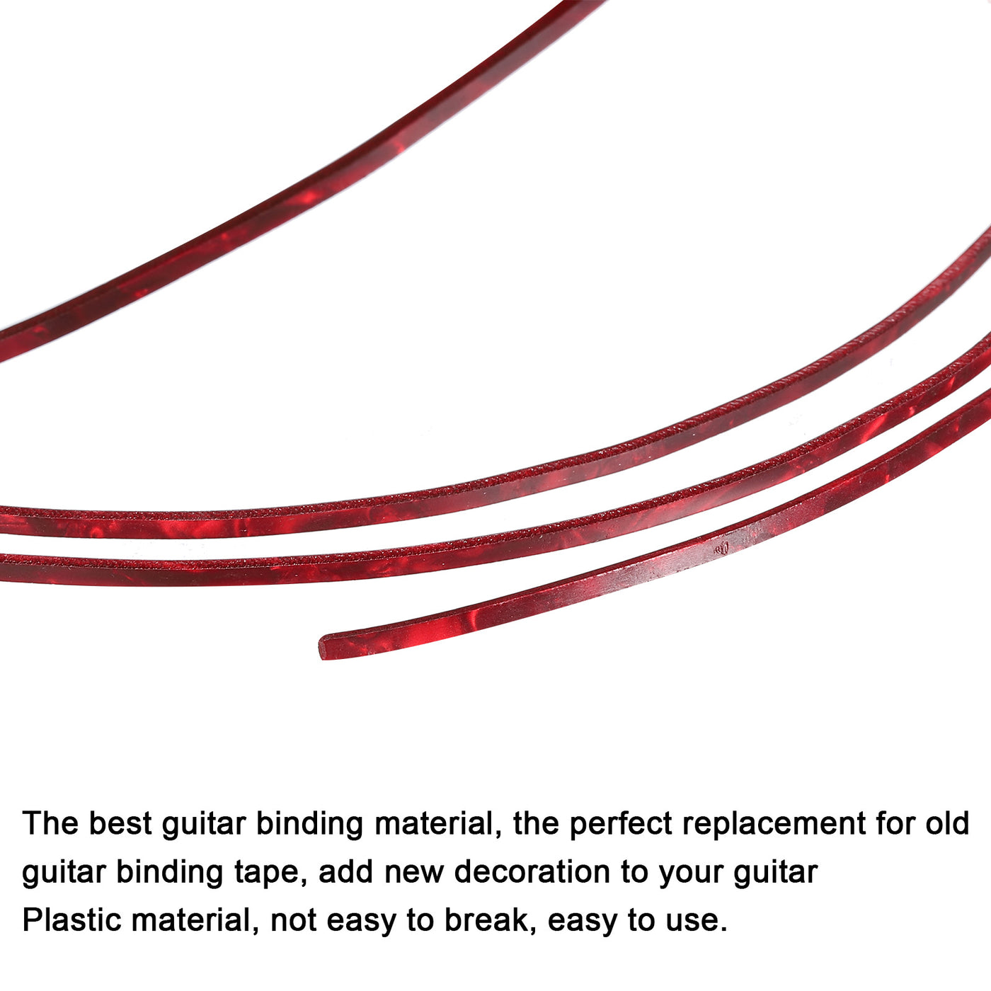 Harfington Plastic Binding Purfling Strip 1650x2x1.5mm for Guitar Burgundy