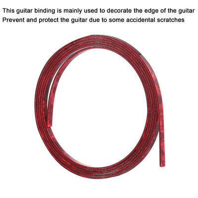 Harfington Plastic Binding Purfling Strip 1650x4x1.5mm for Guitar Burgundy