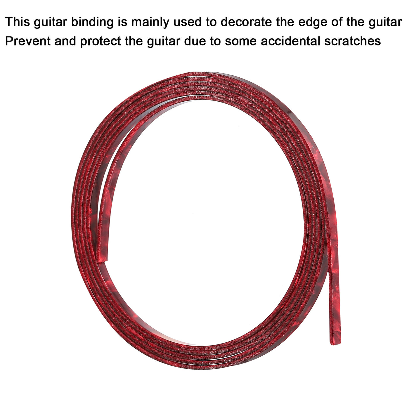 Harfington Plastic Binding Purfling Strip 1650x5x1.5mm for Guitar Burgundy