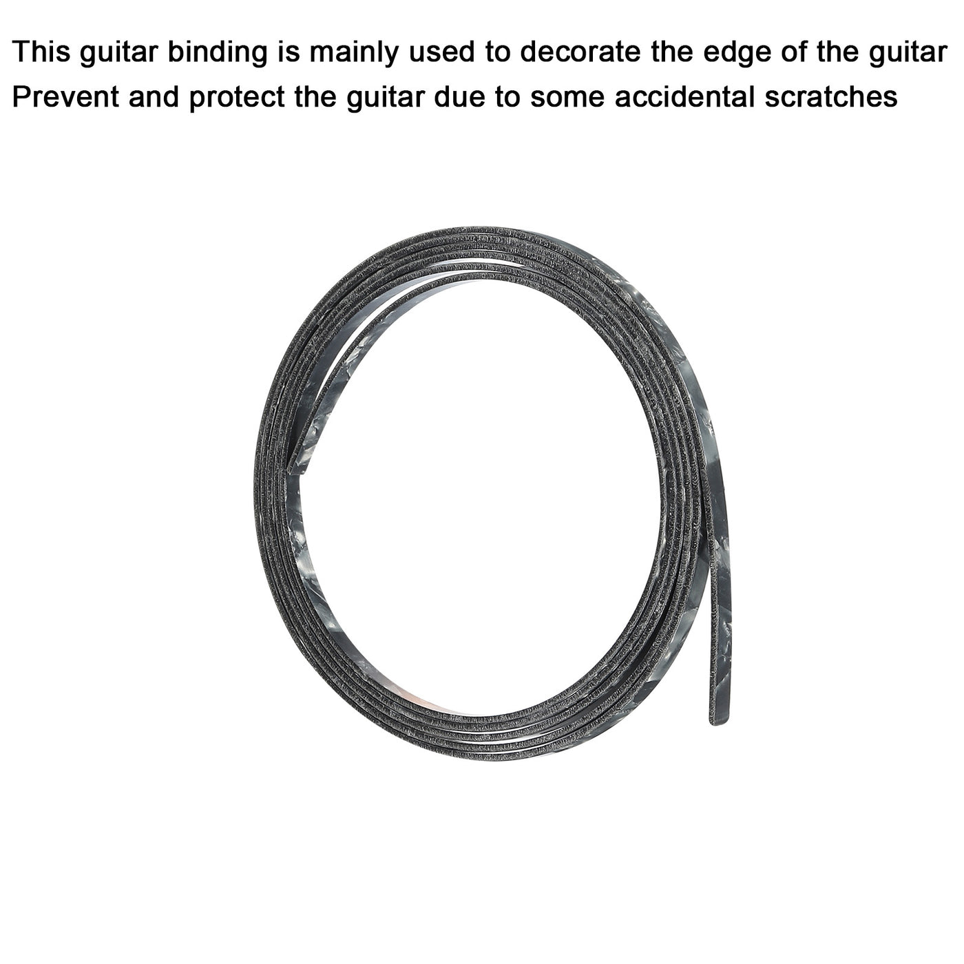 Harfington Plastic Binding Purfling Strip 1650x4x1.5mm for Guitar Black White