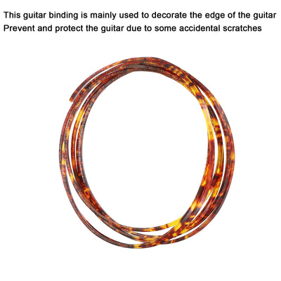 Harfington Plastic Binding Purfling Strip 1650x2x1.5mm for Guitar Brown
