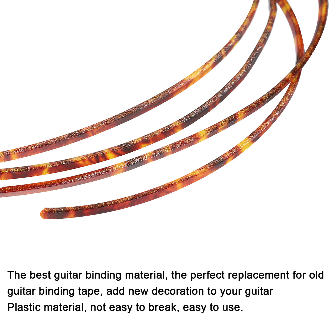 Harfington Plastic Binding Purfling Strip 1650x4x1.5mm for Guitar Brown