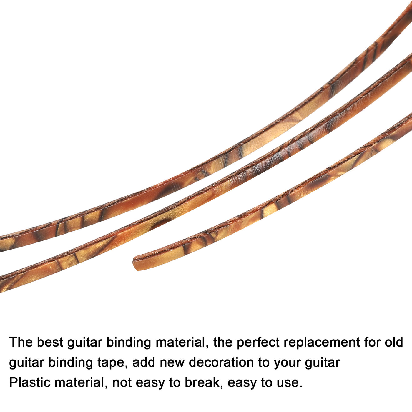 Harfington Plastic Binding Purfling Strip 1650x4x1.5mm for Guitar Light Brown