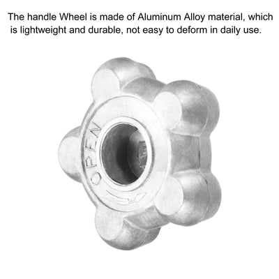 Harfington 64mm Diameter Hand Wheel, 1 Pack Aluminum Alloy Handle for Gas Cylinder