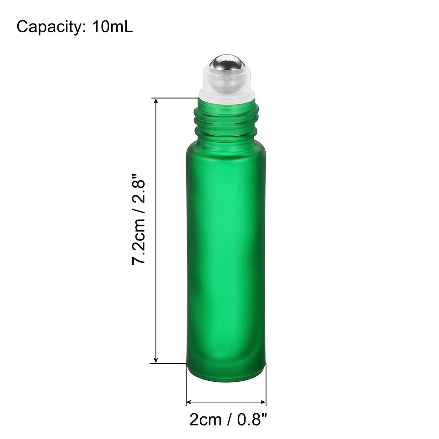 Harfington 10mL Roller Bottles, 2 Pack Glass Essential Oil Roller Balls with Cover Cap Refillable Containers, Matte Green