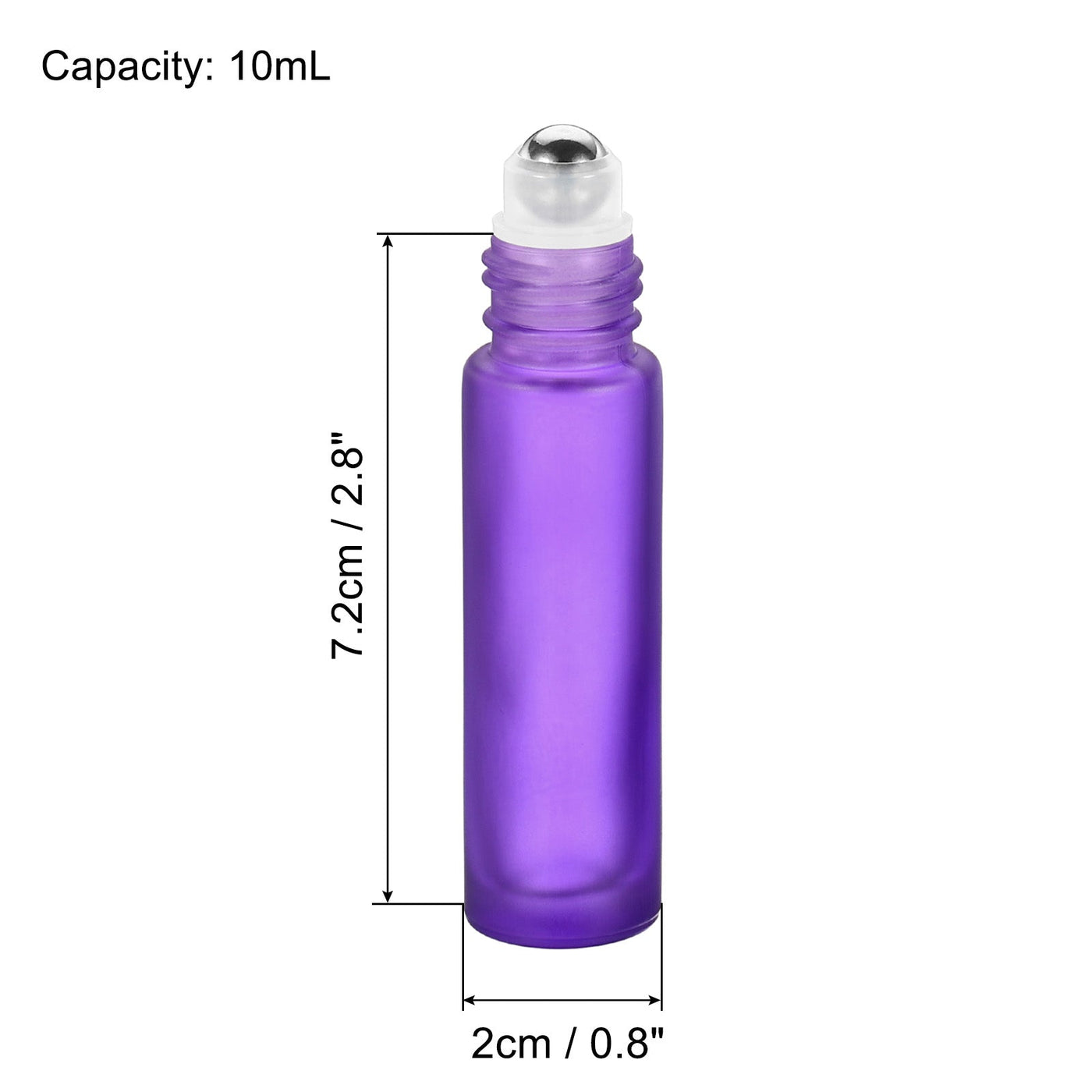 Harfington 1 pcs 10mL Roller Bottles Matte Purple for Sample with Logo