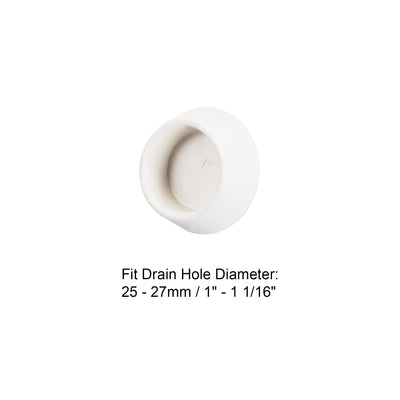 Harfington Uxcell Rubber Sink Plug, White Drain Stopper Fit 2-3/32" to 2-3/16" Drain with Hanging Ring for Bathtub Kitchen and Bathroom 3pcs
