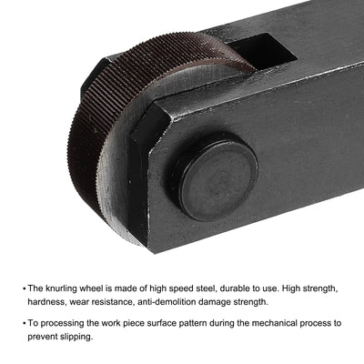Harfington Uxcell 0.5mm Pitch Single Straight Knurling Wheel Linear Knurling Tools Set