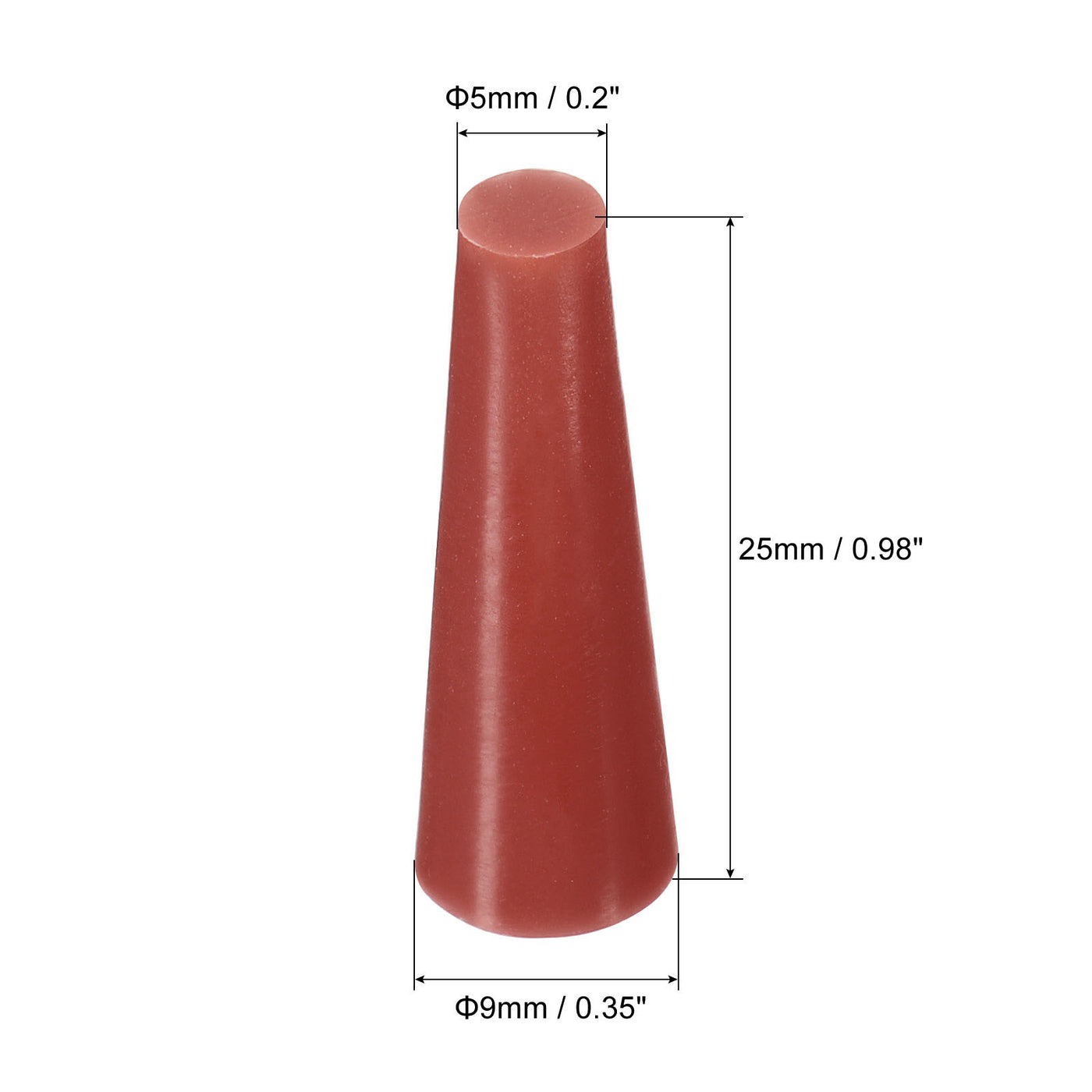 Harfington Silicone Rubber Tapered Plug Solid for Powders Coating, Painting, Anodizing, Plating, Sandblasting Laboratory Uses