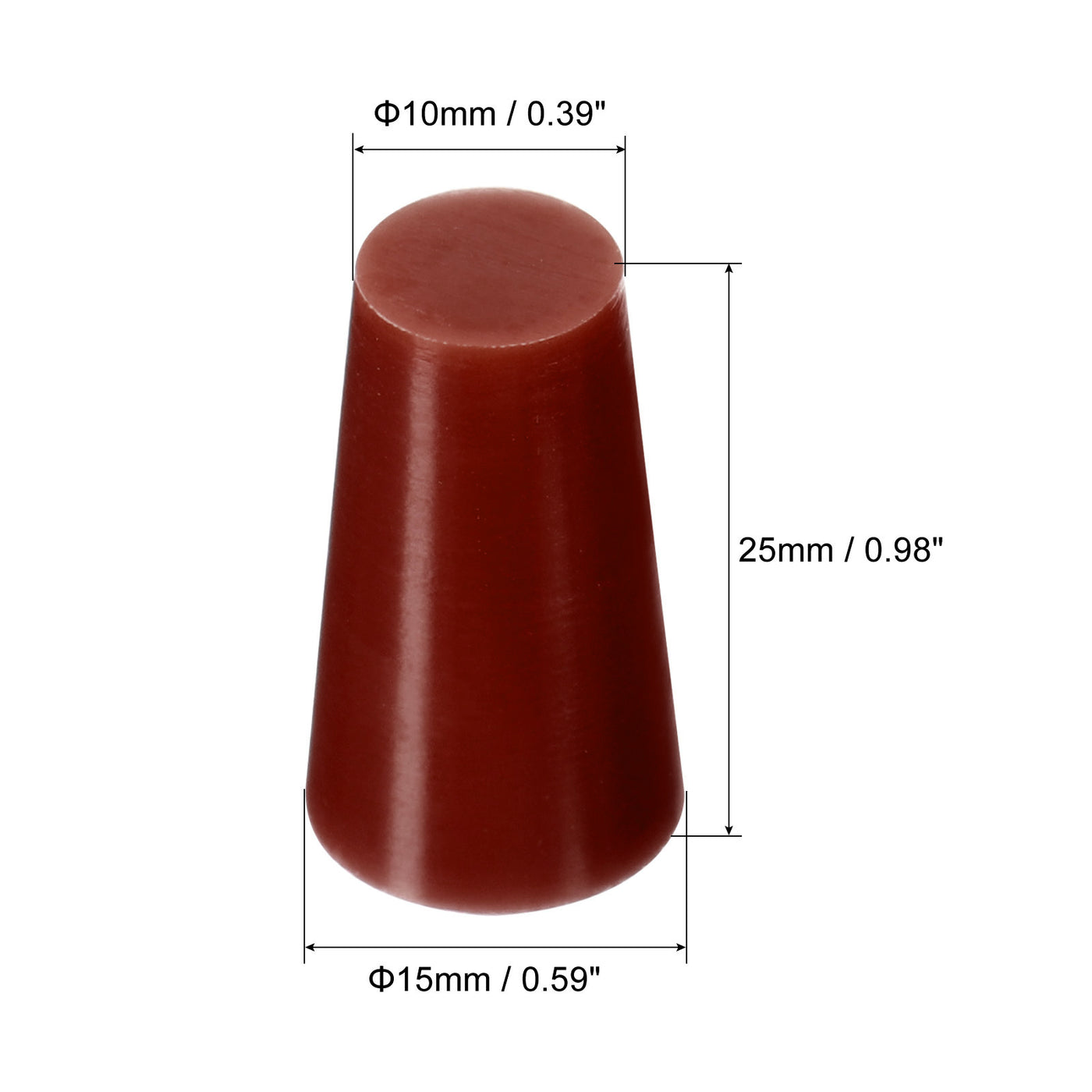Harfington Silicone Rubber Tapered Plug Solid for Powder Coating, Painting, Anodizing, Plating, Sandblasting Laboratory Use