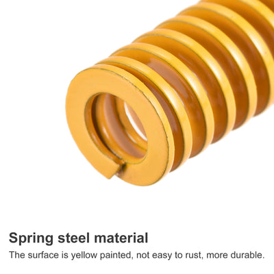 Harfington Uxcell Die Spring, 12mm OD 25mm Long 20pcs Stamping Light Load Compression Yellow