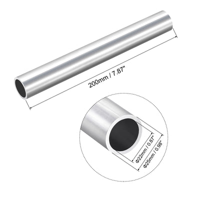 Harfington Uxcell 6063 Aluminum Round Tube Pipe Tubing for DIY Project