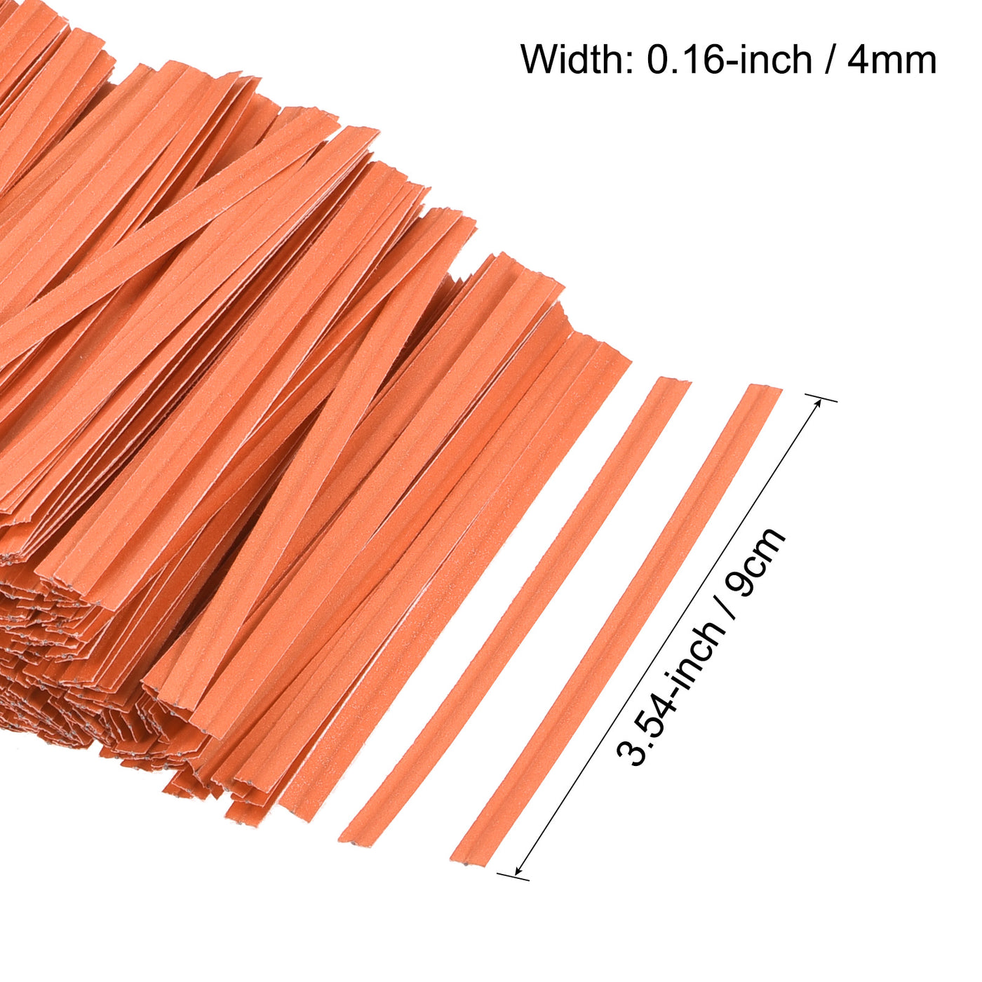 Harfington Twist Ties 3.54" Paper Closure Tie for Bread, Candy Orange 500pcs
