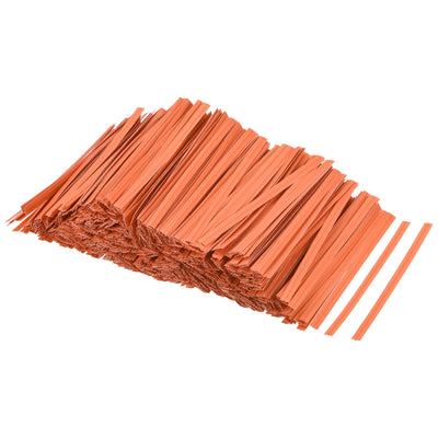 Harfington Twist Ties 3.54" Paper Closure Tie for Bread, Candy Orange 1000pcs