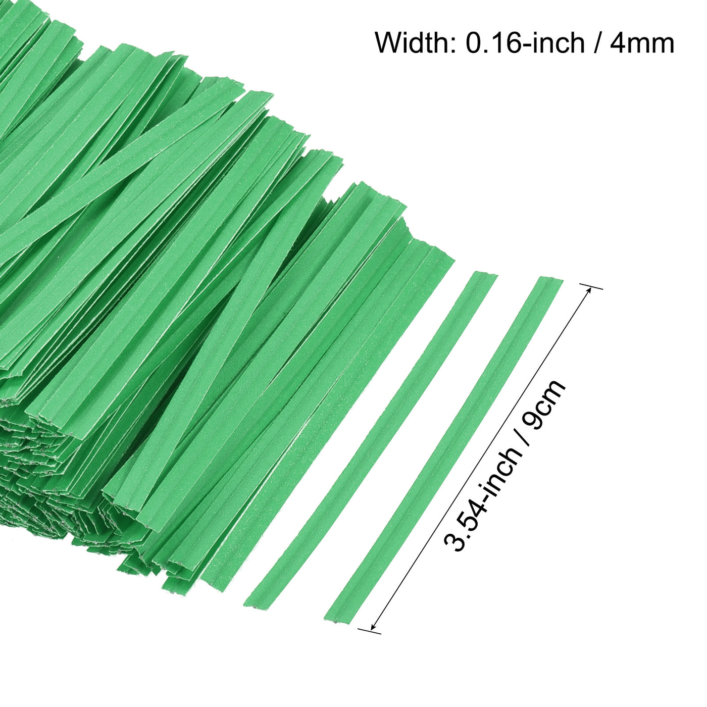Harfington Twist Ties 3.54" Paper Closure Tie for Bread, Candy Green 1000pcs
