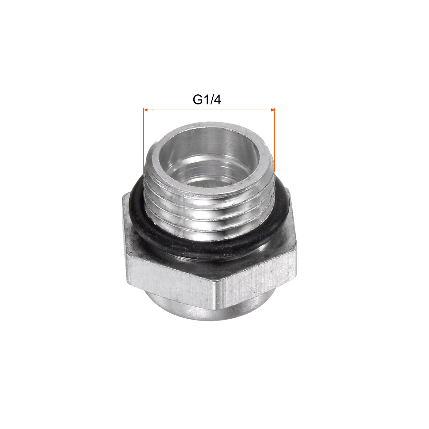 uxcell Uxcell Air Compressor Oil Level Gauge Sight Glass G1/4" Male Thread Aluminum