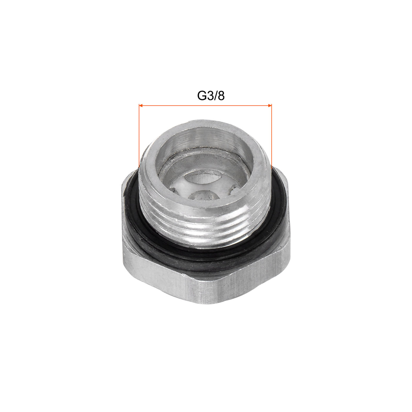 Uxcell Uxcell Air Compressor Oil Level Gauge Sight Glass G1/2" Male Thread Aluminum