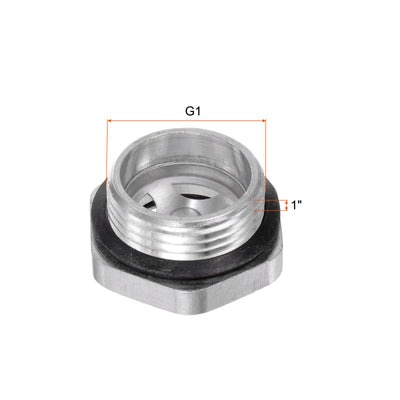 Harfington Uxcell Air Compressor Oil Level Gauge Sight Glass G1 Male Thread Aluminum 5Pcs