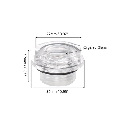 Harfington Uxcell Air Compressor Oil Level Gauge Sight Glass M20x1.5mm Male Threaded  Glass