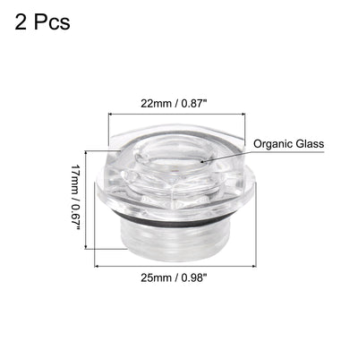 Harfington Uxcell Air Compressor Oil Level Gauge Sight Glass M18x1.5mm Male  Glass 5Pcs