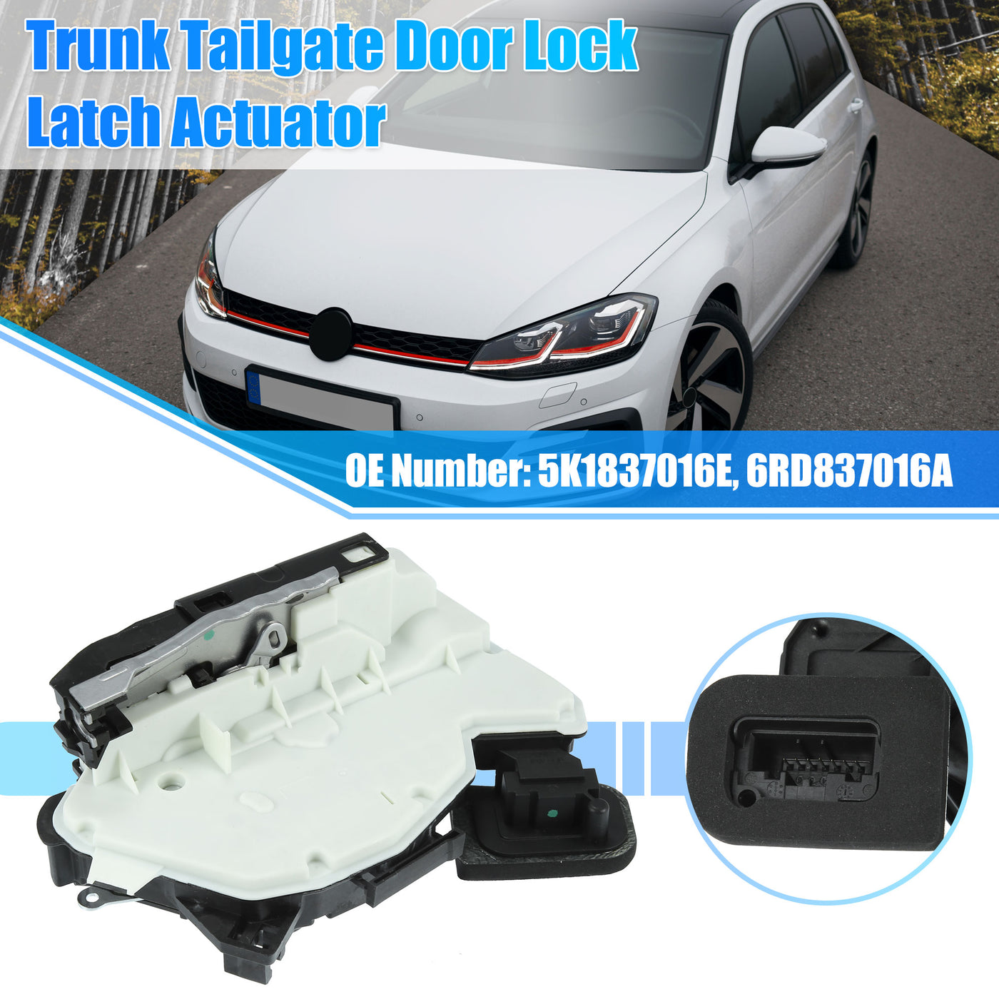 X AUTOHAUX Front Right Side Door Lock Actuator Motor for Volkswagen Jetta Beetle Passat Golf 2011-2017 5K1837016E 6RD837016A