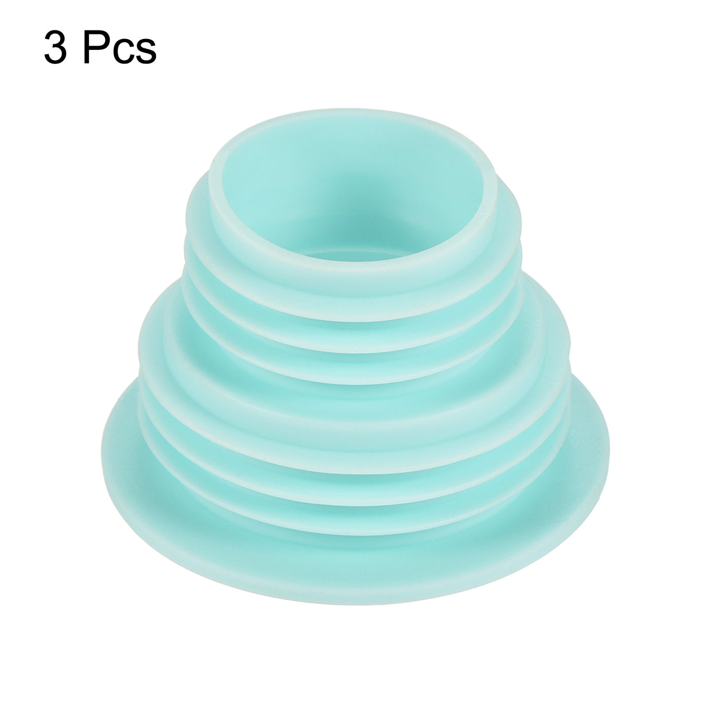 Harfington Drain Pipe Seal Hose Silicone Plug Sewer Sealing Ring Connector 3Pcs Green