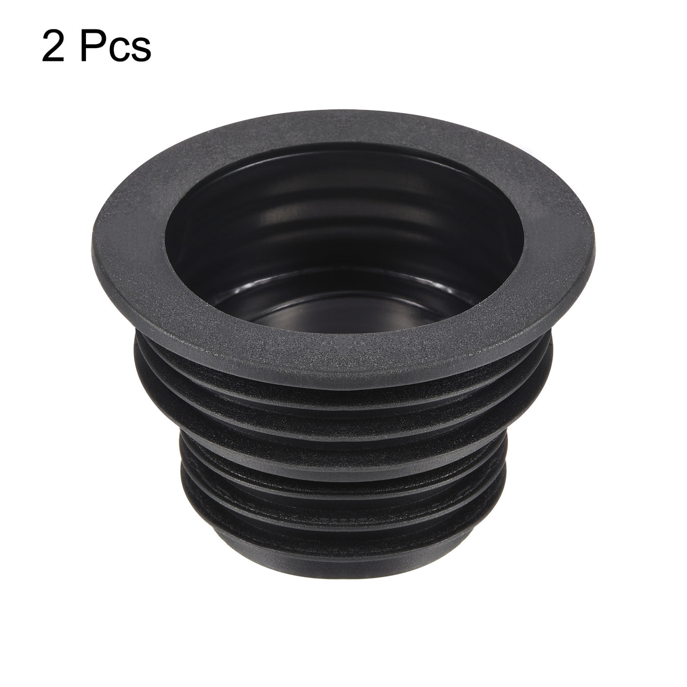 Harfington Drain Pipe Seal Hose Silicone Plug Sewer Sealing Ring Connector 2Pcs Black
