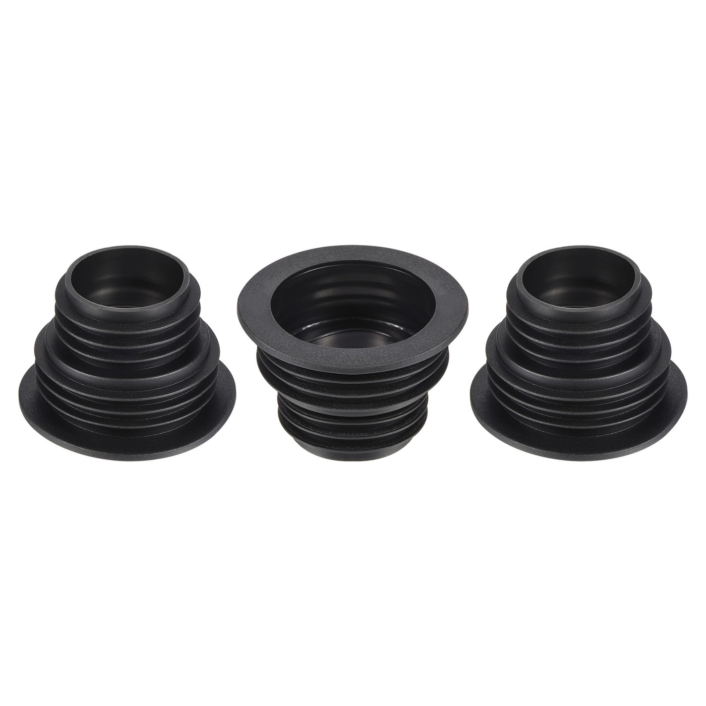 Harfington Drain Pipe Seal Hose Silicone Plug Sewer Sealing Ring Connector 3Pcs Black