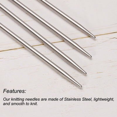 Harfington Uxcell Double Pointed Knitting Tool Sweater Needle Set