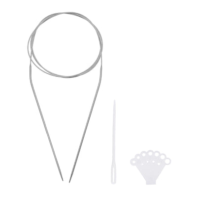 Harfington Uxcell Circular Knitting Needles Round Shape Stainless Steel Needle