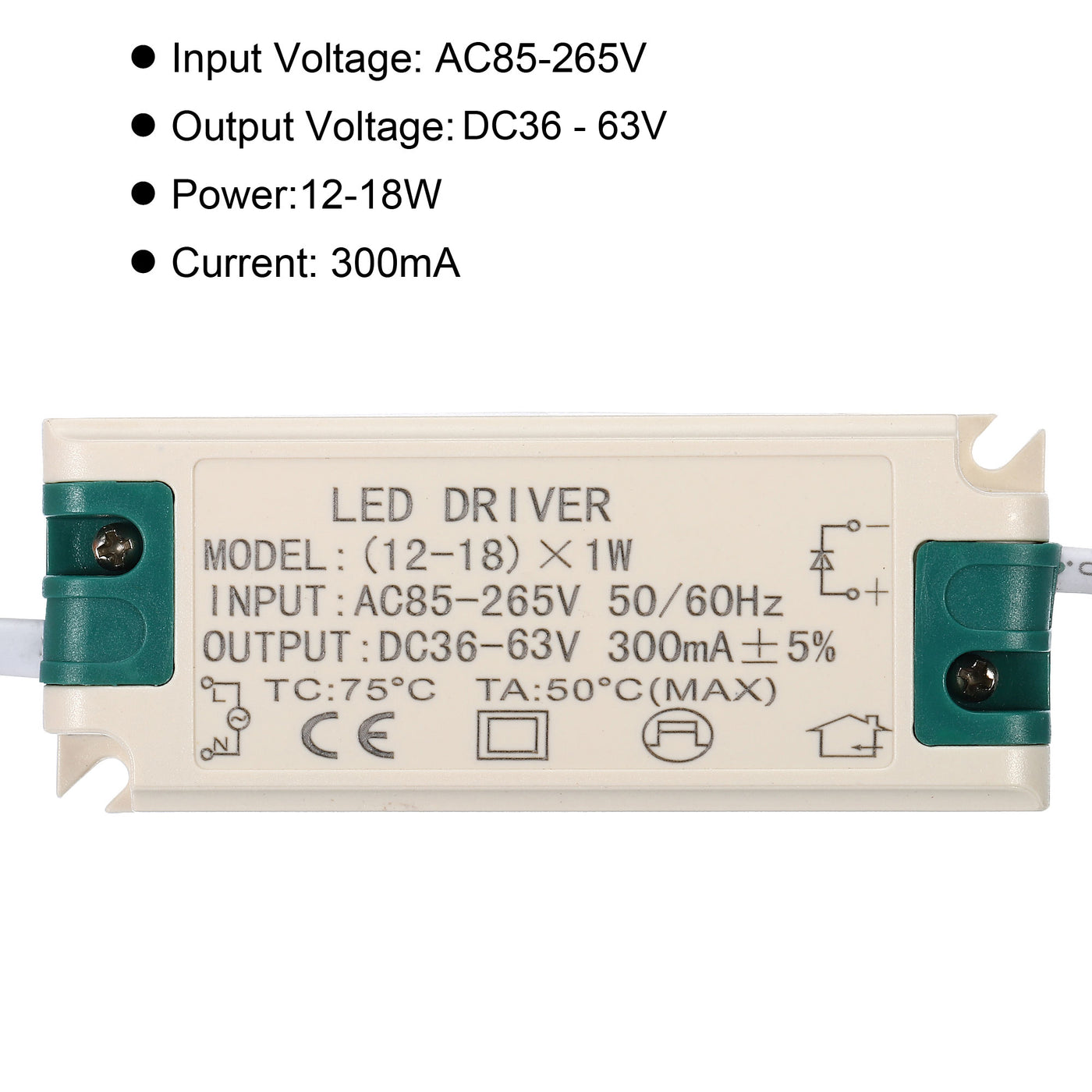 Harfington LED Driver, Female Connectors Constant Current Rectifier Transformer External Power Supply