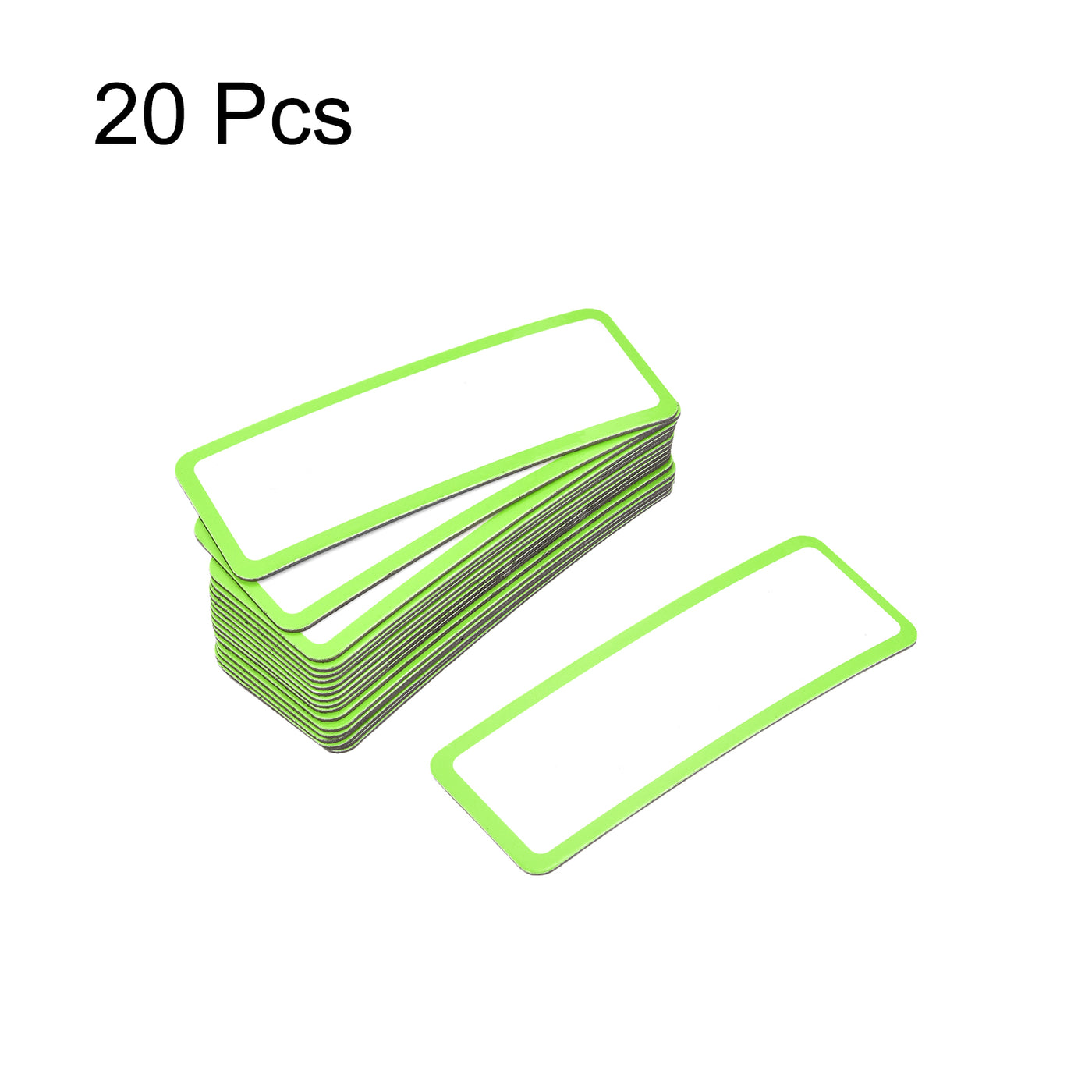 Harfington Magnetic Labels Dry Erase Writable Tag 3.2" x 1.2" for Crafts Green 20pcs