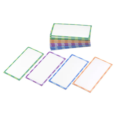 Harfington Magnetic Labels Dry Erase Tag 3.9" x 2" for Crafts Stripes 4 Color, Each 5pcs